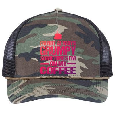 Funny Coffee Grandpa Funny Retired Papa Gift Retro Rope Trucker Hat Cap