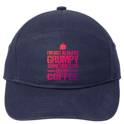 Funny Coffee Grandpa Funny Retired Papa Gift 7-Panel Snapback Hat