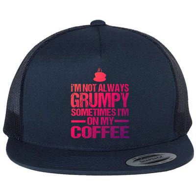 Funny Coffee Grandpa Funny Retired Papa Gift Flat Bill Trucker Hat