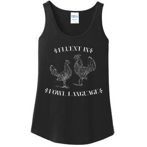 Funny Chicken Gifts Fluent In Fowl Language Ladies Essential Tank