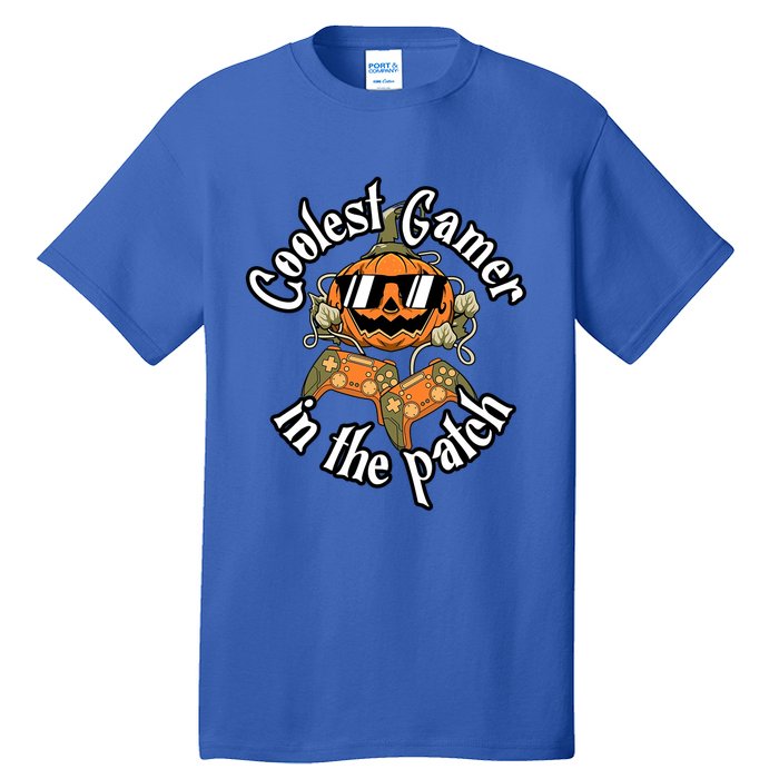 Funny Coolest Gamer Pumpkin Happy Halloween Vibe Costume Great Gift Tall T-Shirt