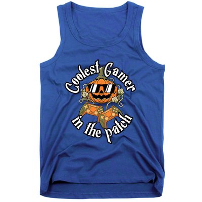 Funny Coolest Gamer Pumpkin Happy Halloween Vibe Costume Great Gift Tank Top