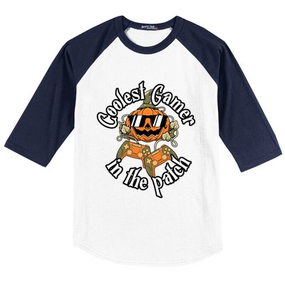 Funny Coolest Gamer Pumpkin Happy Halloween Vibe Costume Great Gift Baseball Sleeve Shirt