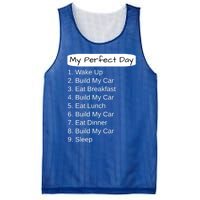 Funny Car Guy Gift Cute Gift My Perfect Day Build My Car Gift Mesh Reversible Basketball Jersey Tank