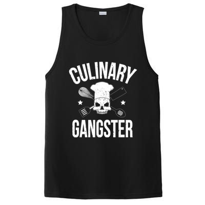 Funny Culinary Gangster Head Chef Gift Funny Cooking Humor Gift PosiCharge Competitor Tank