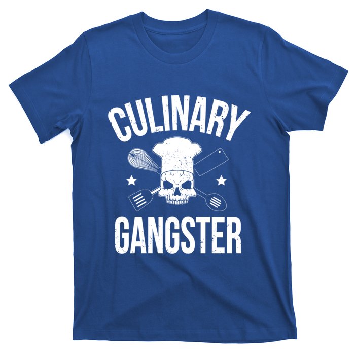 Funny Culinary Gangster Head Chef Gift Funny Cooking Humor Gift T-Shirt