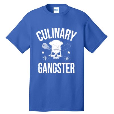 Funny Culinary Gangster Head Chef Gift Funny Cooking Humor Gift Tall T-Shirt