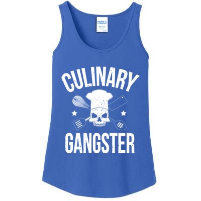 Funny Culinary Gangster Head Chef Gift Funny Cooking Humor Gift Ladies Essential Tank