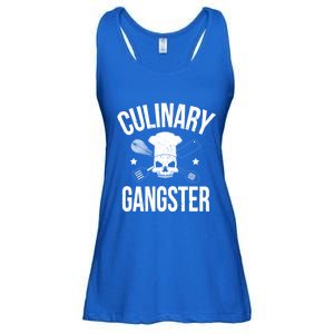 Funny Culinary Gangster Head Chef Gift Funny Cooking Humor Gift Ladies Essential Flowy Tank