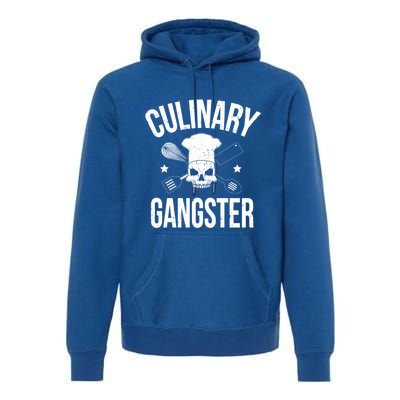 Funny Culinary Gangster Head Chef Gift Funny Cooking Humor Gift Premium Hoodie