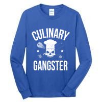 Funny Culinary Gangster Head Chef Gift Funny Cooking Humor Gift Tall Long Sleeve T-Shirt