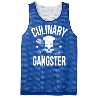 Funny Culinary Gangster Head Chef Gift Funny Cooking Humor Gift Mesh Reversible Basketball Jersey Tank