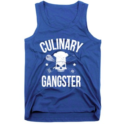 Funny Culinary Gangster Head Chef Gift Funny Cooking Humor Gift Tank Top