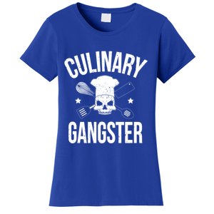 Funny Culinary Gangster Head Chef Gift Funny Cooking Humor Gift Women's T-Shirt