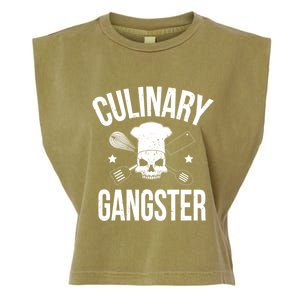 Funny Culinary Gangster Head Chef Gift Funny Cooking Humor Gift Garment-Dyed Women's Muscle Tee