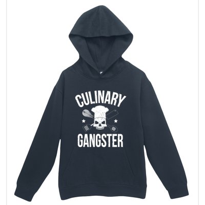 Funny Culinary Gangster Head Chef Gift Funny Cooking Humor Gift Urban Pullover Hoodie