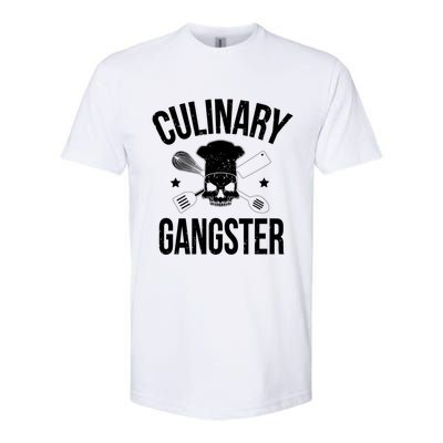 Funny Culinary Gangster Head Chef Gift Funny Cooking Humor Gift Softstyle CVC T-Shirt