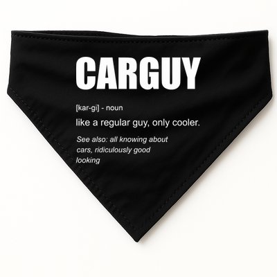 Funny Car Guy Definition USA-Made Doggie Bandana