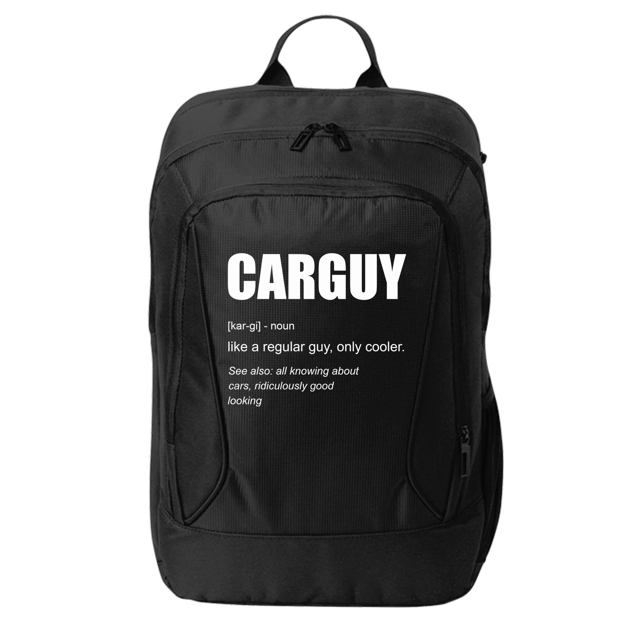 Funny Car Guy Definition City Backpack