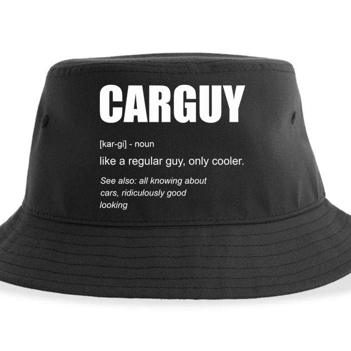 Funny Car Guy Definition Sustainable Bucket Hat