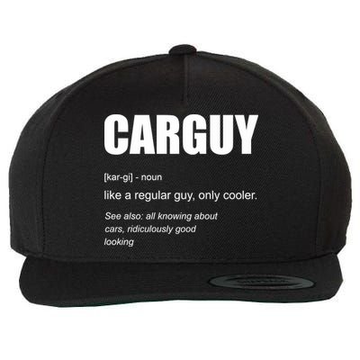 Funny Car Guy Definition Wool Snapback Cap