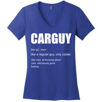 Funny Car Guy Definition Women's V-Neck T-Shirt