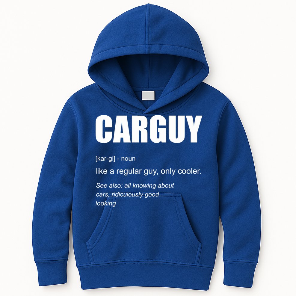 Funny Car Guy Definition Kids Hoodie