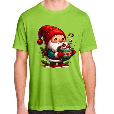 Funny Coffee Gnome Christmas Cute Hot Chocolate Gnome Adult ChromaSoft Performance T-Shirt