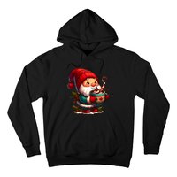 Funny Coffee Gnome Christmas Cute Hot Chocolate Gnome Hoodie