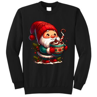 Funny Coffee Gnome Christmas Cute Hot Chocolate Gnome Sweatshirt