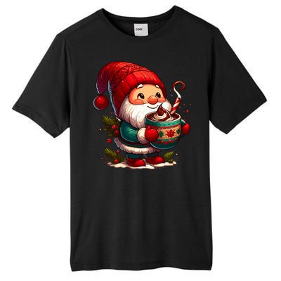 Funny Coffee Gnome Christmas Cute Hot Chocolate Gnome Tall Fusion ChromaSoft Performance T-Shirt