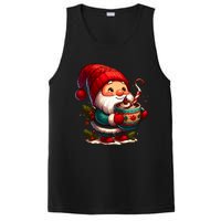 Funny Coffee Gnome Christmas Cute Hot Chocolate Gnome PosiCharge Competitor Tank