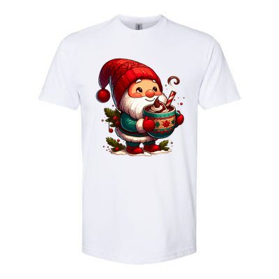 Funny Coffee Gnome Christmas Cute Hot Chocolate Gnome Softstyle CVC T-Shirt