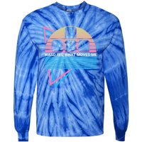 Funny Computer Gamer Gaming Retro Wasd Its What Moves Me Great Gift Tie-Dye Long Sleeve Shirt