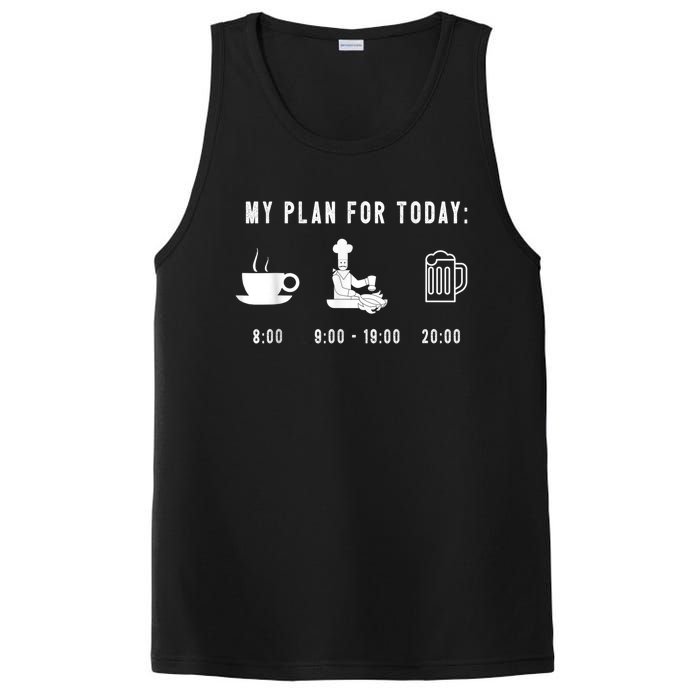 Funny Cooking Graphic Cook Chef PosiCharge Competitor Tank