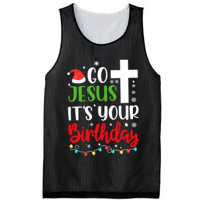 Funny Christian Go Jesus It's Your Birthday Christmas Mesh Reversible Basketball Jersey Tank
