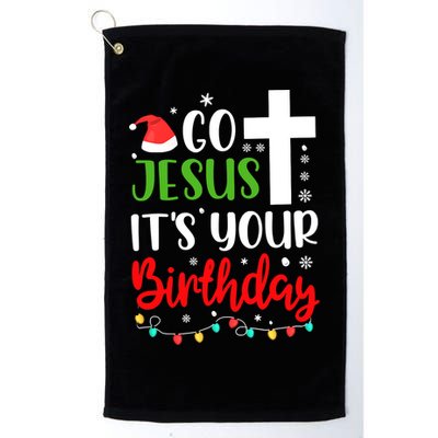 Funny Christian Go Jesus It's Your Birthday Christmas Golf Towel