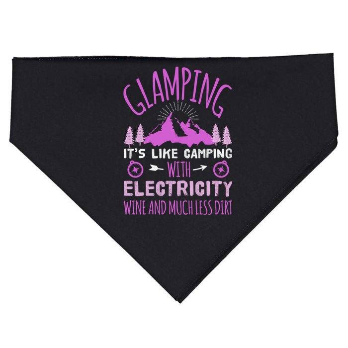 Funny Camper Glamping With Electricity and Wine Wo USA-Made Doggie Bandana