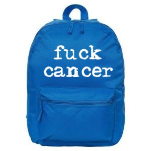 Fuck Cancer Gift Cancer Awareness Gift Fu Cancer Great Gift 16 in Basic Backpack