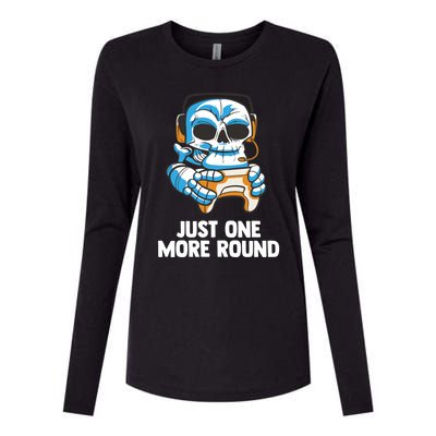 Funny Computer Gaming Video Gamer Skeleton Gift Womens Cotton Relaxed Long Sleeve T-Shirt