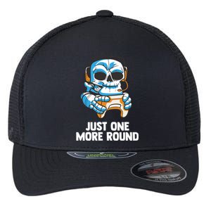 Funny Computer Gaming Video Gamer Skeleton Gift Flexfit Unipanel Trucker Cap