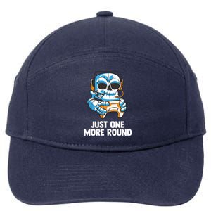 Funny Computer Gaming Video Gamer Skeleton Gift 7-Panel Snapback Hat