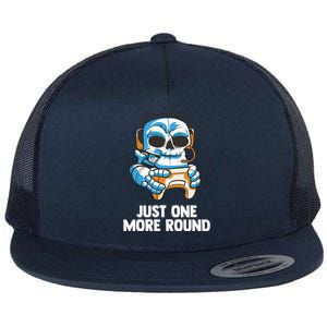 Funny Computer Gaming Video Gamer Skeleton Gift Flat Bill Trucker Hat