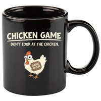Funny Chicken Game DonT Look Design 11oz C Handle Ceramic Mug