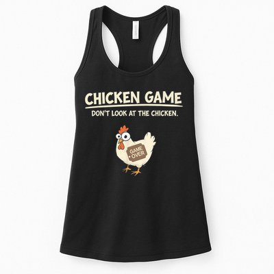 Funny Chicken Game DonT Look Design Womens Tank Top