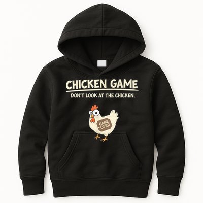 Funny Chicken Game DonT Look Design Kids Hoodie