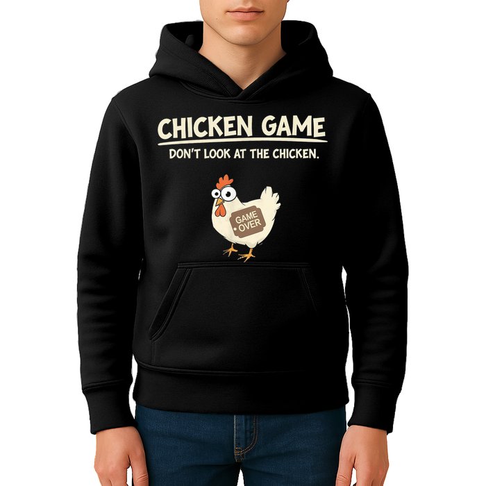 Funny Chicken Game DonT Look Design Kids Hoodie