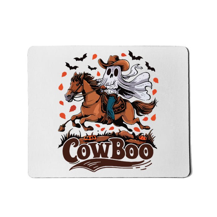 Fun Cowboo Ghost Riding Horse Western Cowboy Ghost Halloween Mousepad