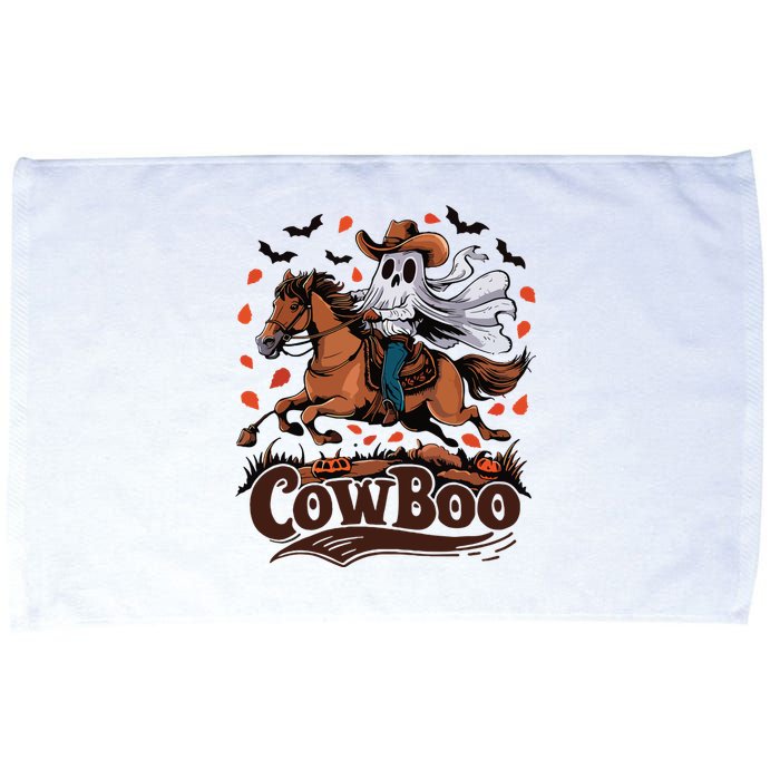 Fun Cowboo Ghost Riding Horse Western Cowboy Ghost Halloween Microfiber Hand Towel