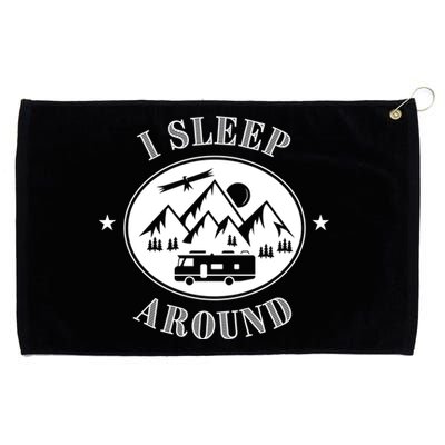 Funny Campervan Gift I Sleep Around Motorhome Husband Gift Grommeted Golf Towel